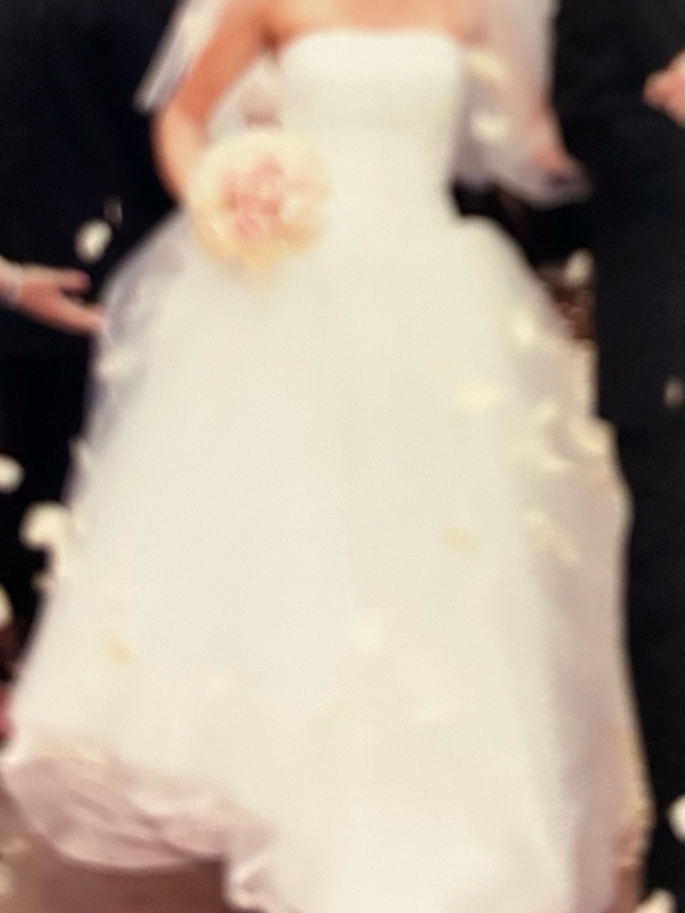 Monique Lhuillier Strapless Tulle Ball Gown